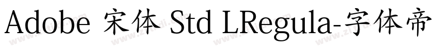Adobe 宋体 Std LRegula字体转换